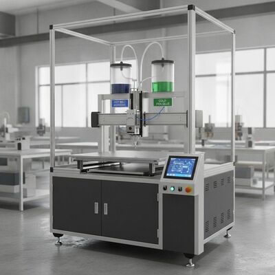 Automatyczny ploter do klejenia XY z wysokością stosu 840 mm oraz klejem termotopliwym i zimnym w jednej operacji z automatyczną regulacją wysokości